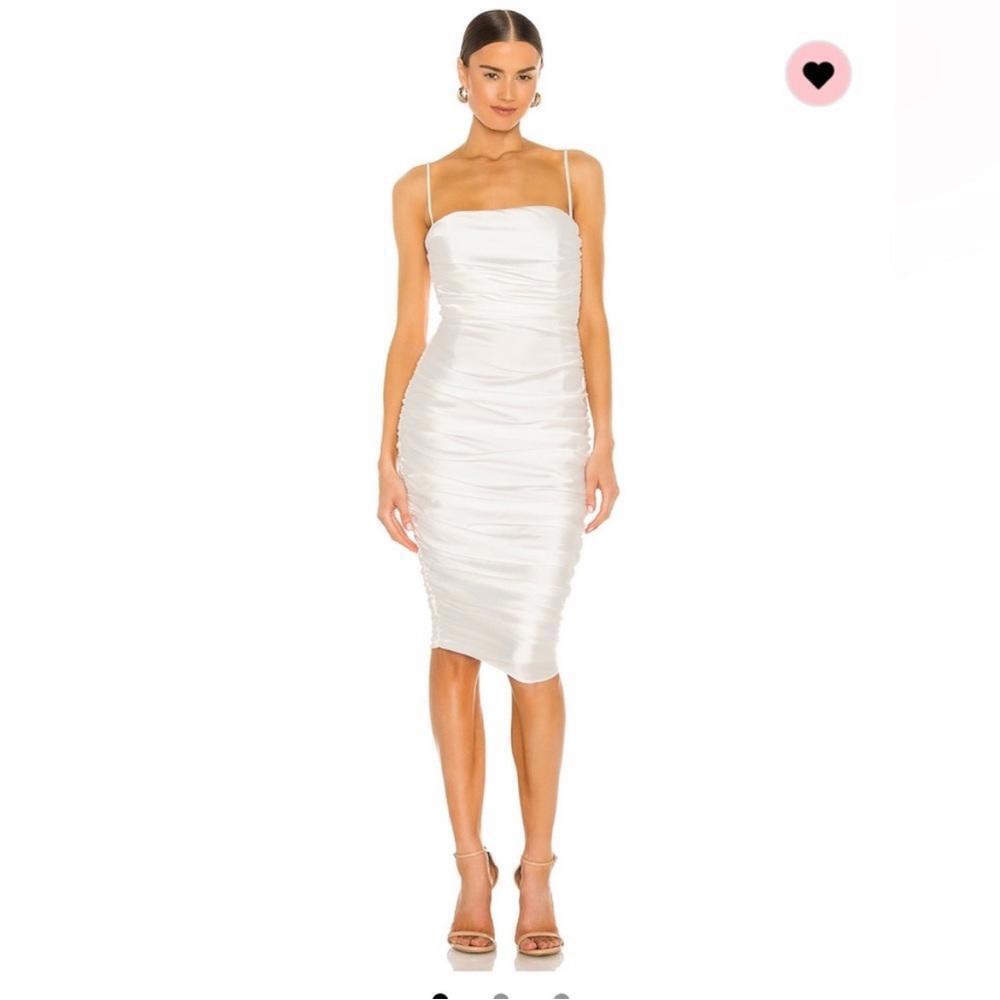 Nookie x Revolve Cooper Ruched Midi Dress White Size XS
